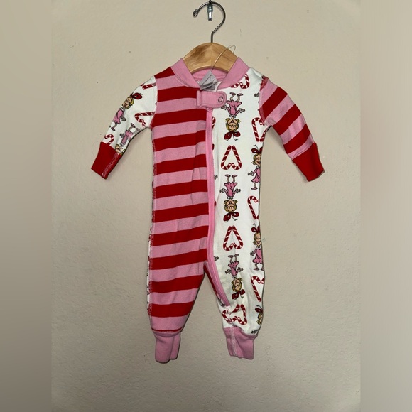 Hanna Andersson 0-3 months Dr. Seuss Grinch Baby Zip Sleeper